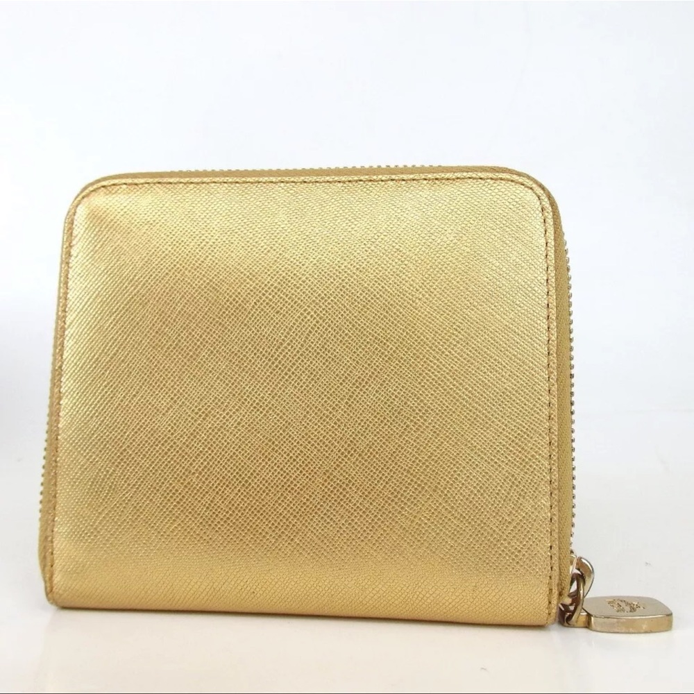 Authentic MCM Leather Zip Wallet Gold - Picture 3 of 8